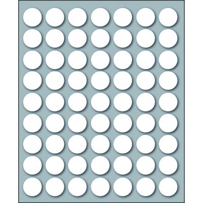 Etichette adesive in fogli - multiuso rotonde colore bianco