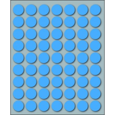 Etichette adesive in fogli - multiuso rotonde colore blu