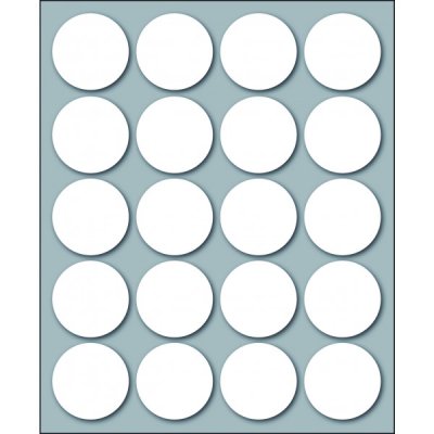 Etichette adesive in fogli - multiuso rotonde colore bianco