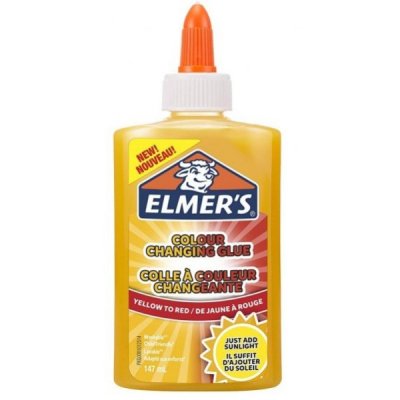 Colla liquida colore giallo, rosso