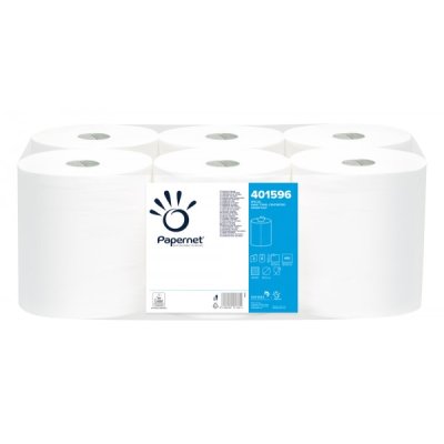 PAPERNET asciugamani Centrefeed 137m da 450 strappi in pura cellulosa, goffratura micro, 2 veli